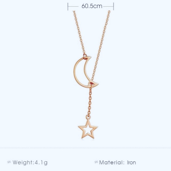 ❣️$25/3❣️ Crescent Moon and Star Gold Plated Necklace - Picture 11 of 14